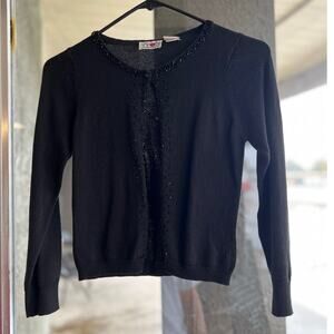 Vintage 90's black beaded cardigan size kids L
